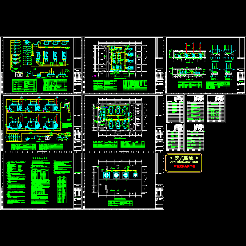 2462平米单层空调动力机房CAD施工图纸.dwg - 1