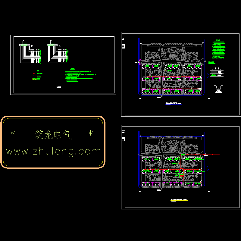 小区电气外线CAD施工图纸.dwg - 1