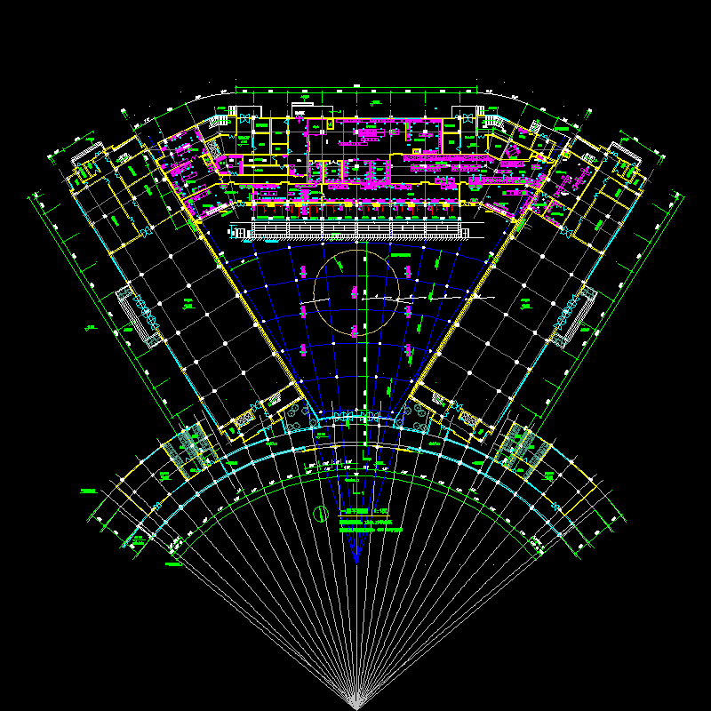 7200平食堂平面图纸设计方案.dwg - 1