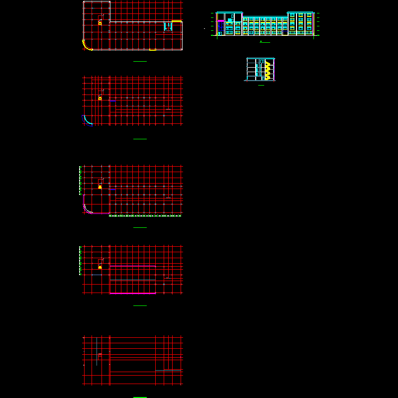 4层宾馆建筑方案设计图纸，共7张.dwg - 1