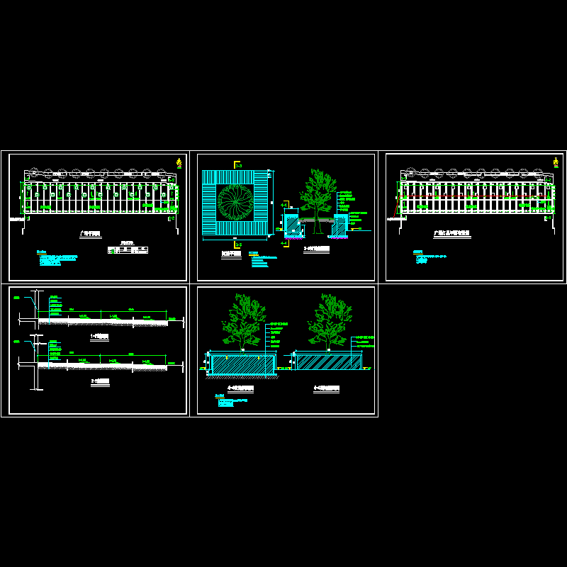 商业街小型广场CAD施工图纸.dwg - 1