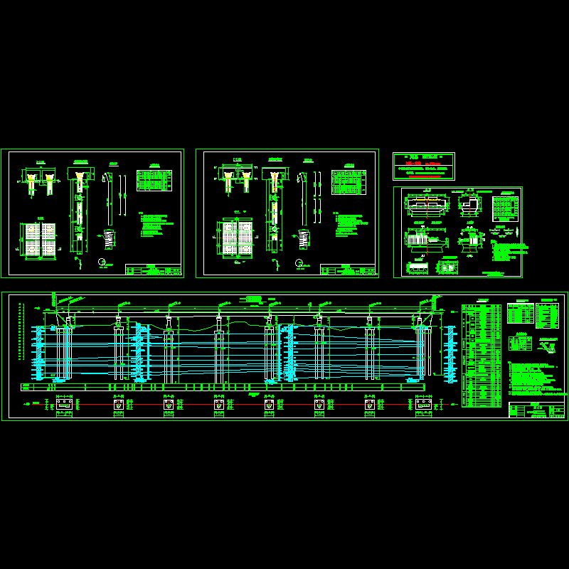 大桥预应力混凝土梁CAD施工图纸.dwg - 1