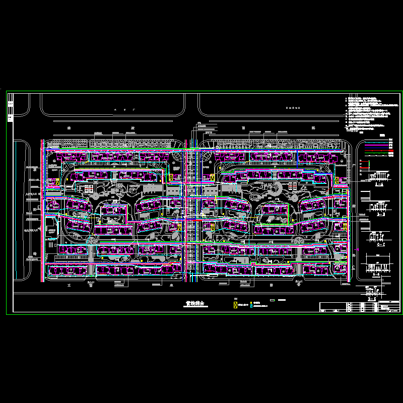 城市住宅小区管线综合平面图纸.dwg - 1