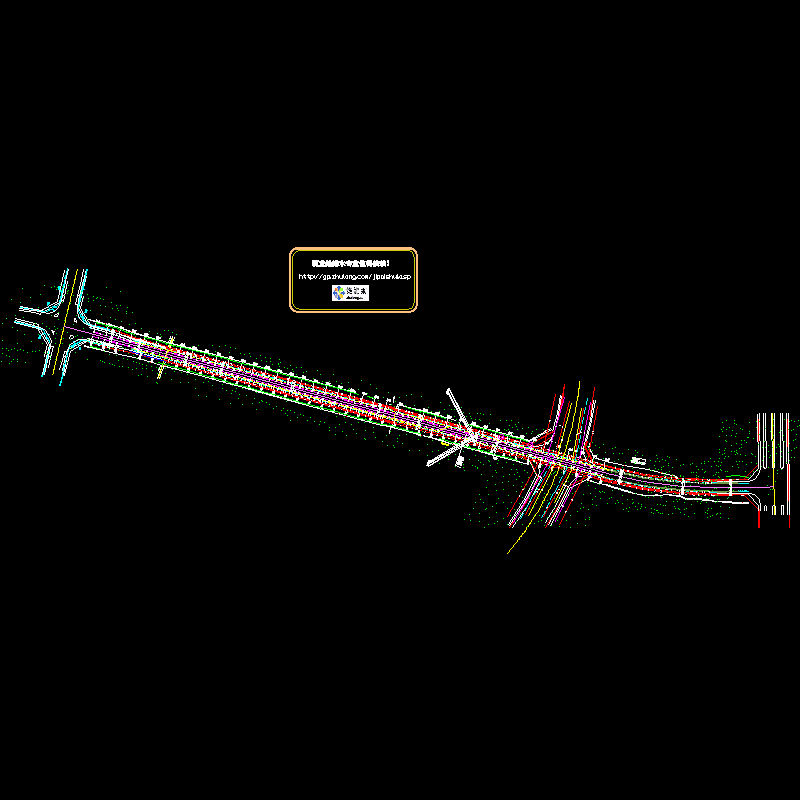 城市政道路给排水管线平面图纸.dwg - 1