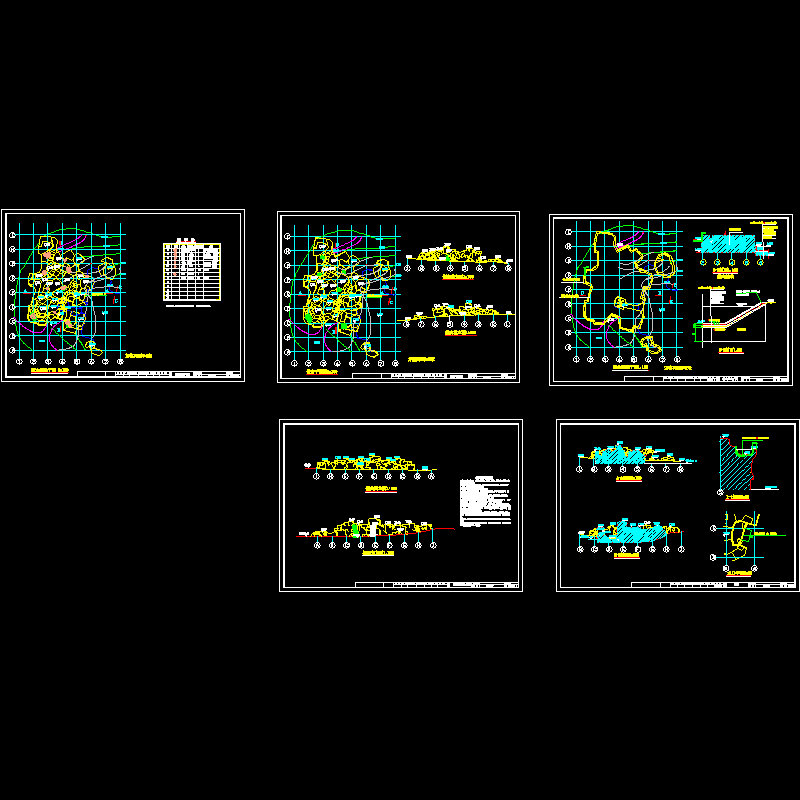 公园假山CAD施工图纸 - 1
