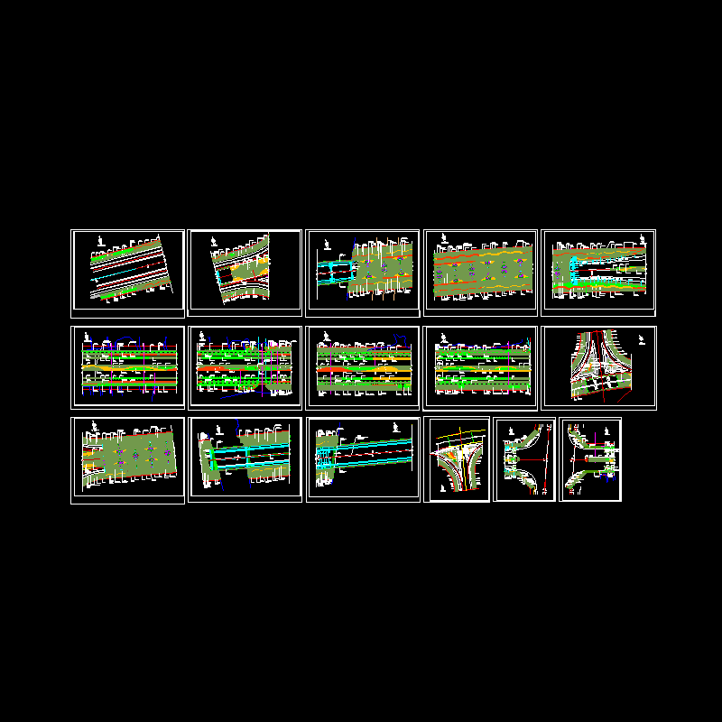 道路绿化设计CAD施工方案图纸 - 1