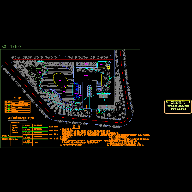 园区电气外网CAD图纸 - 1