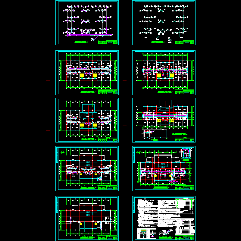 一套空调设计CAD大样图，含系统大样图 - 1