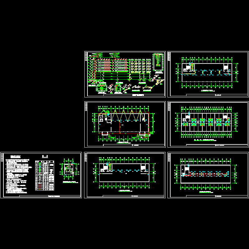 房地产综合楼给排水系统设计施工图纸和消防给水系统cad图 - 1
