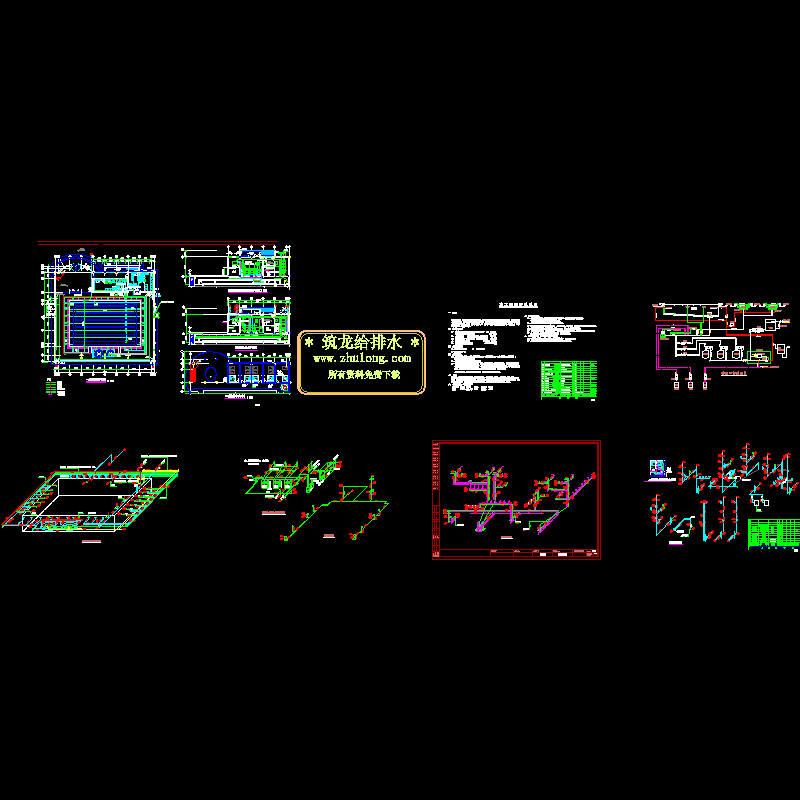 室内游泳池设计图纸. - 1