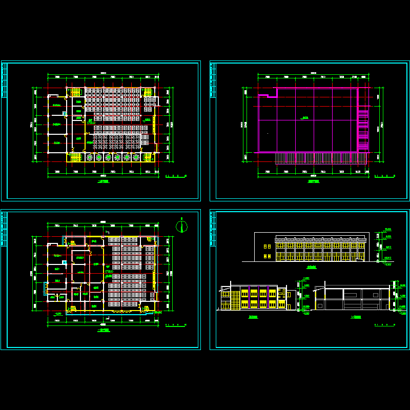 2层食堂建筑方案设计图纸.dwg - 1