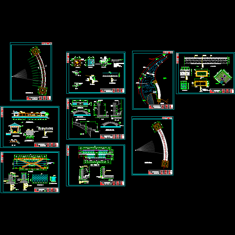 小区会所前景观园林施工套图纸.dwg - 1