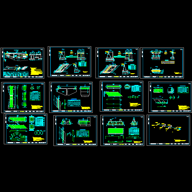 20m跨径预应力空心板桥下部构造CAD施工图纸（12张）.dwg - 1