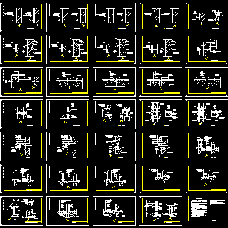 外墙防水节点合集(混凝土结构).dwg - 1