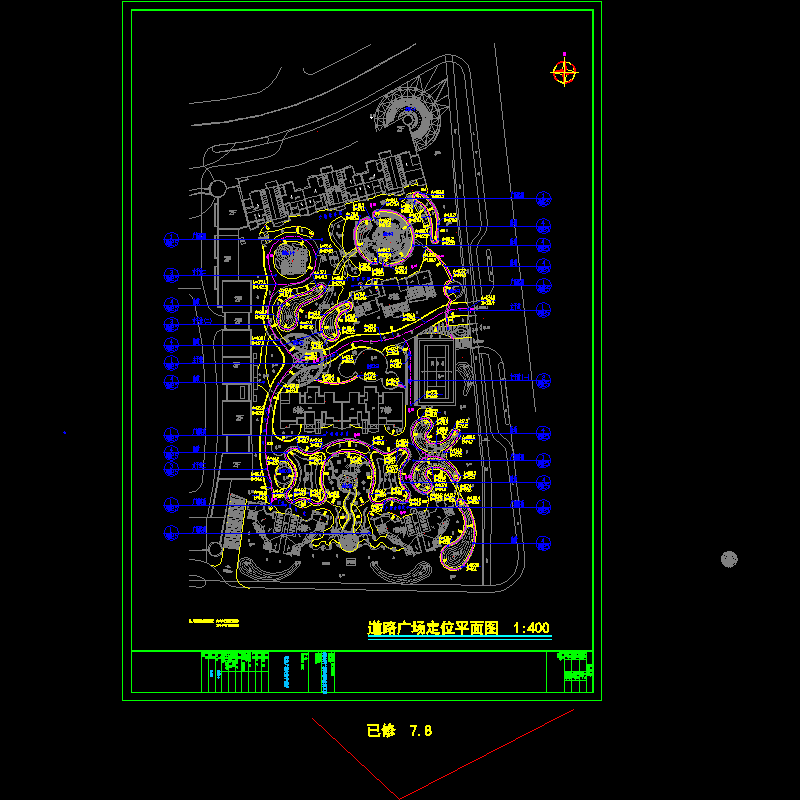 道路广场定位平面图.dwg