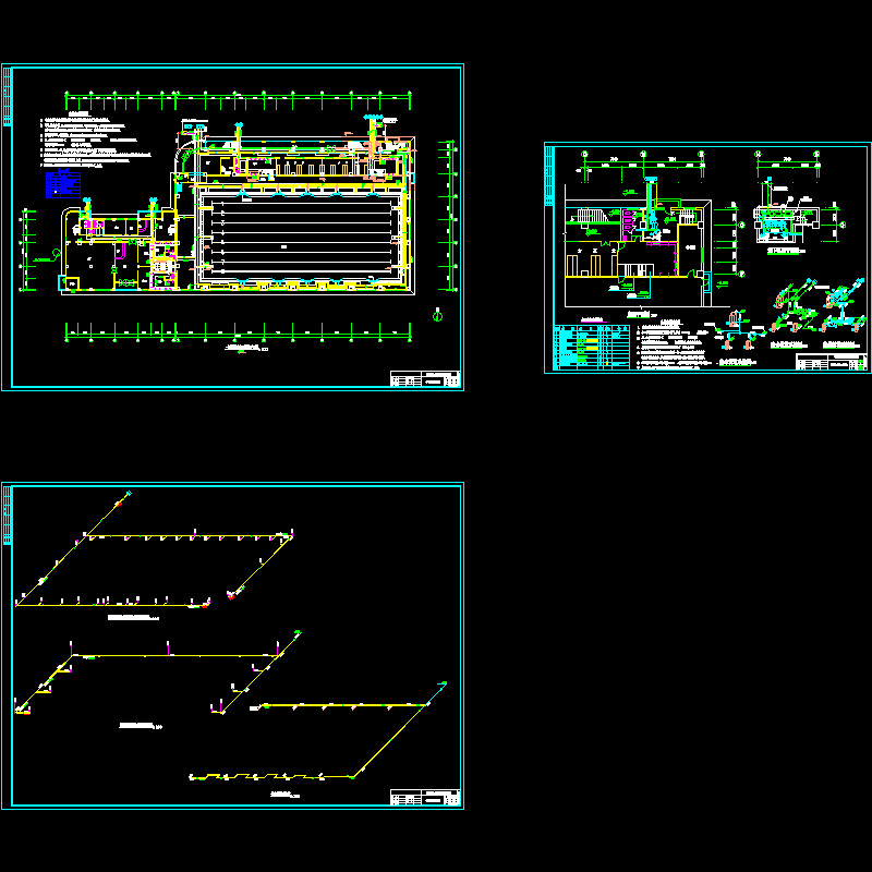 大学游泳馆给排水CAD施工图纸 - 1
