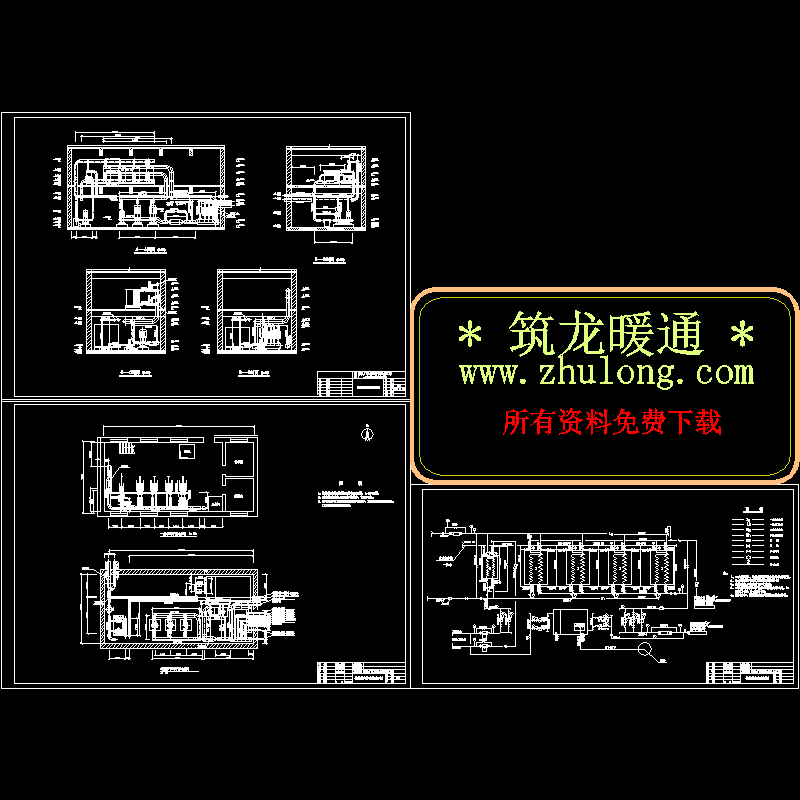 煤机厂换热站设计CAD图纸 - 1