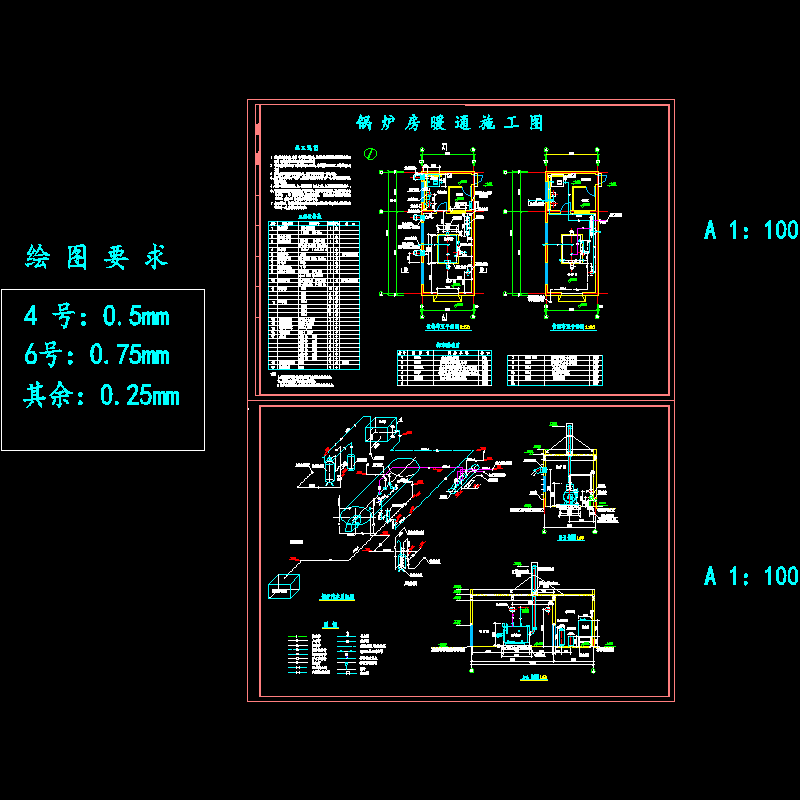 工厂燃气锅炉房设计CAD图纸 - 1