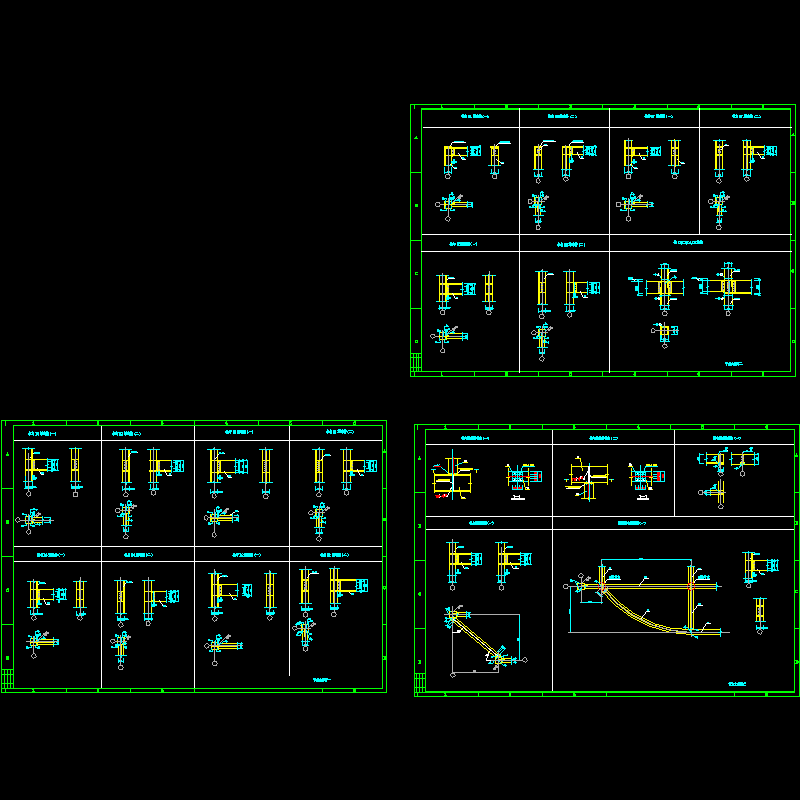 多跨厂房柱与梁的连接节点构造CAD详图纸.dwg - 1