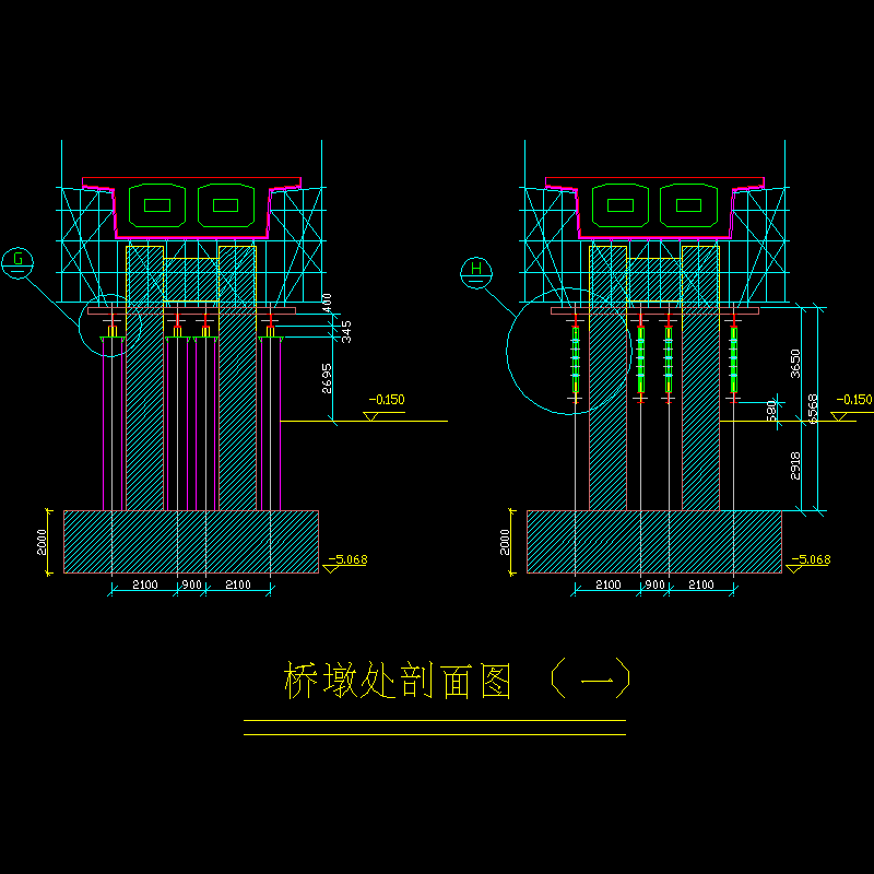 桥墩处剖面图.dwg