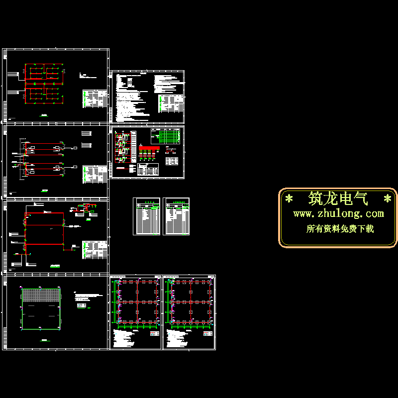 975平米单层仓库电气CAD施工图纸(dwg) - 1