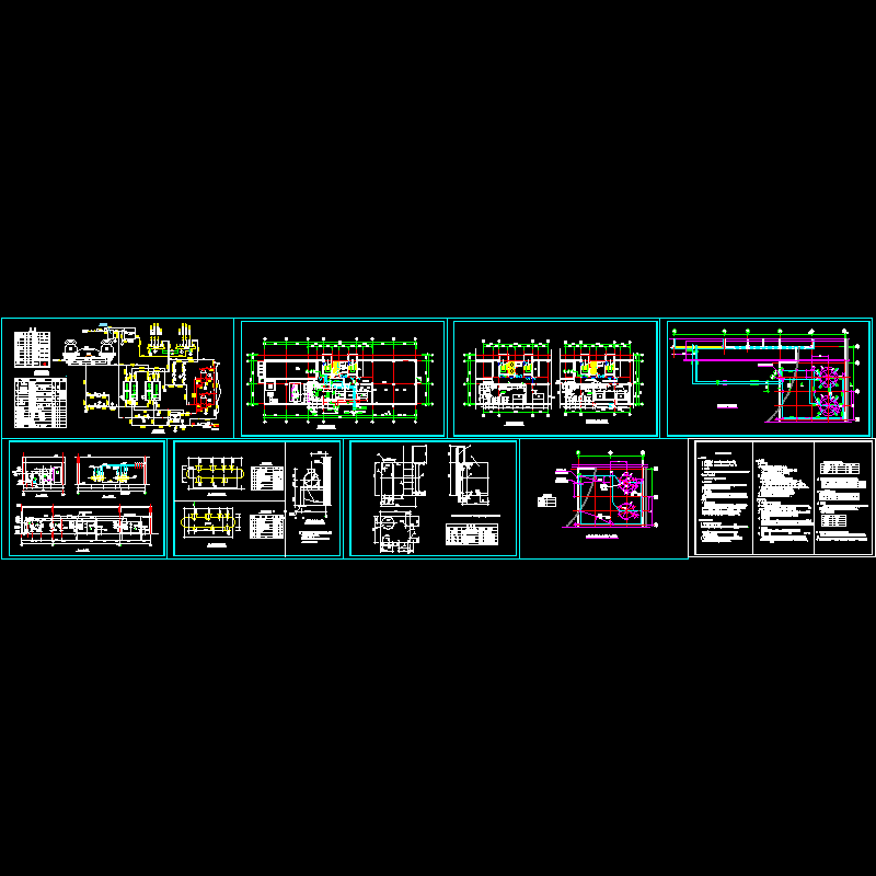 综合楼空调机房CAD施工图纸 - 1