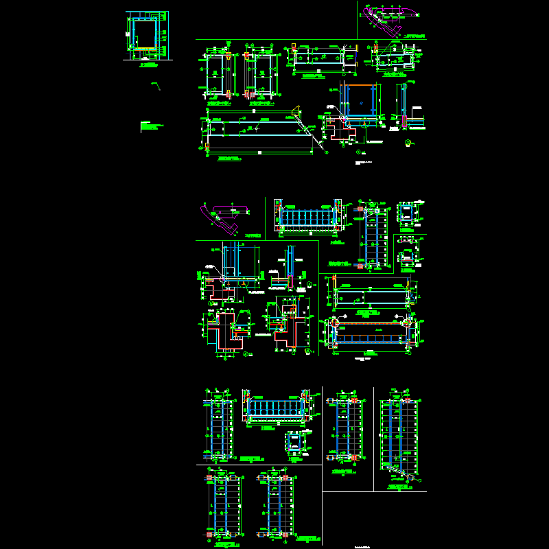 商场间钢结构天桥节点CAD详图纸.dwg - 1