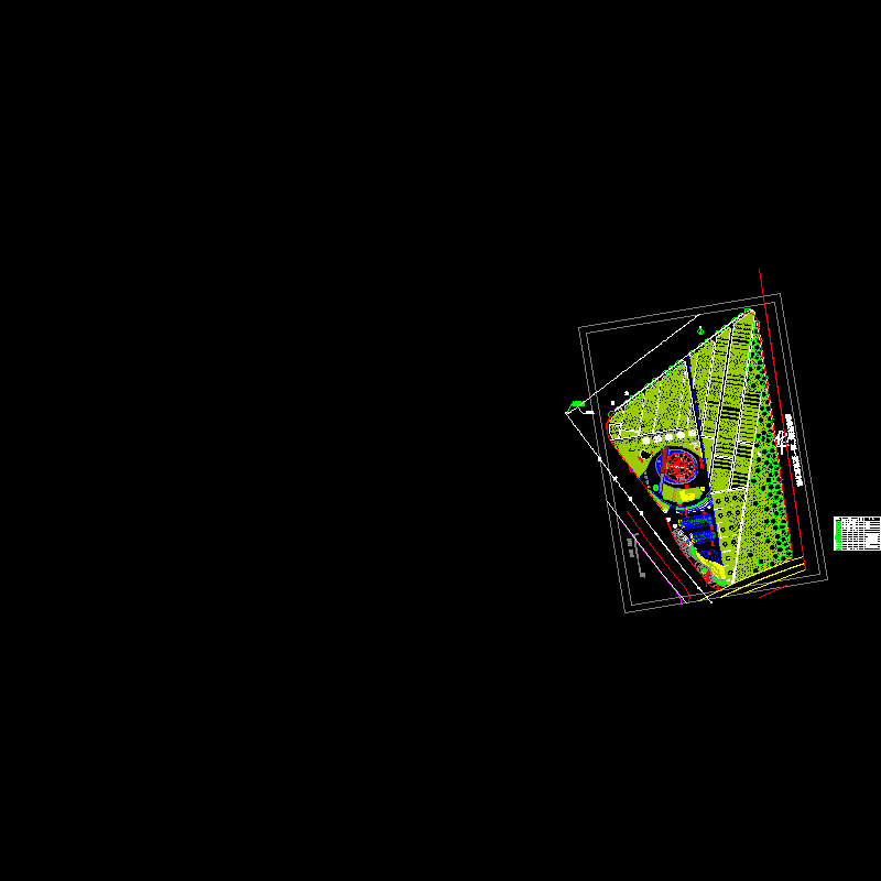 办公楼环境景观规划图纸.dwg - 1