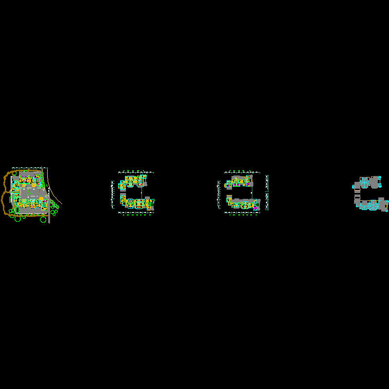 3层联排别墅组合户型图纸.dwg - 1