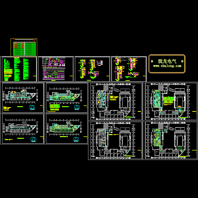 4层酒店装修电气图（12页CAD图纸）(dwg) - 1