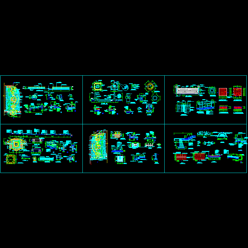 街头绿地全套CAD施工图纸，60多个详图纸 - 1