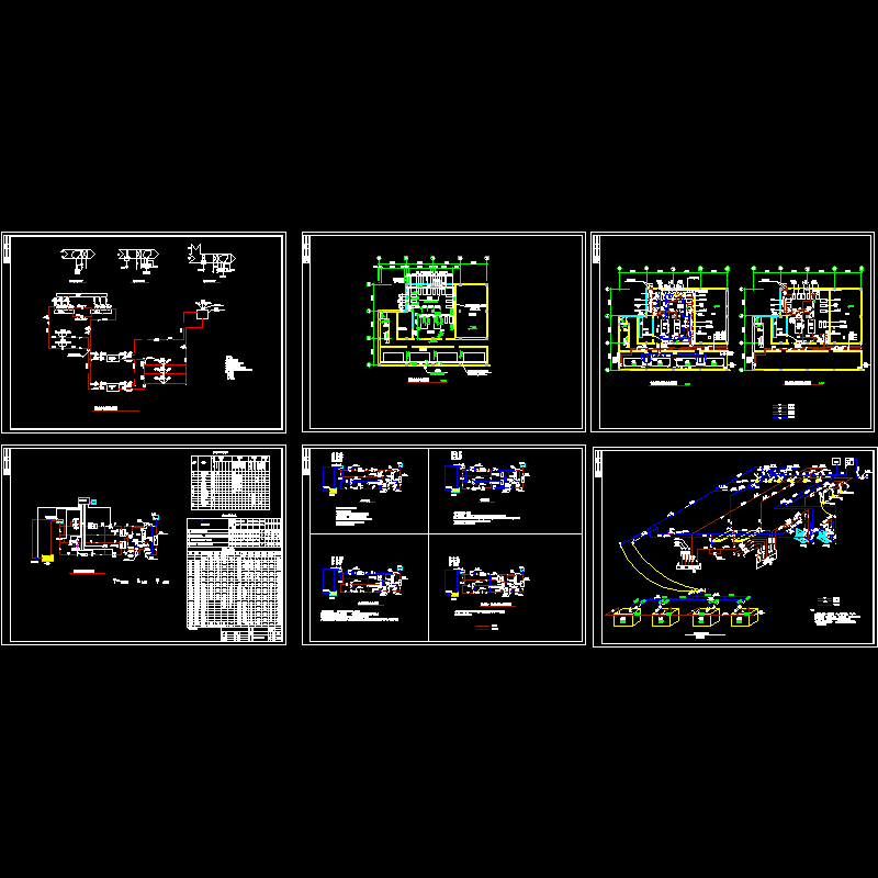 酒店蓄冰系统空调图（6页CAD图纸） - 1