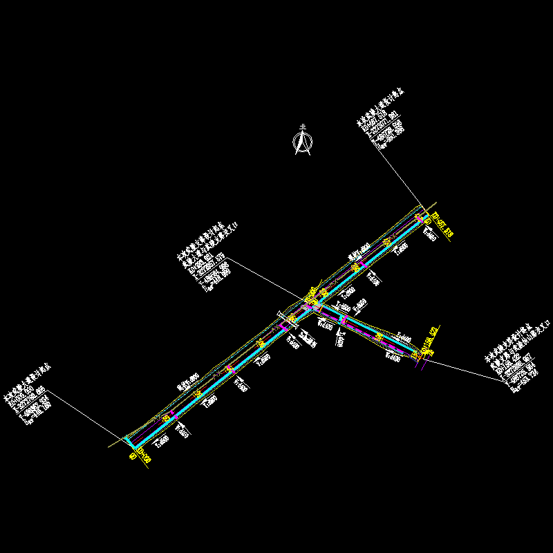 多路幅宽度双向两车道排水工程设计全套cad图纸 - 1