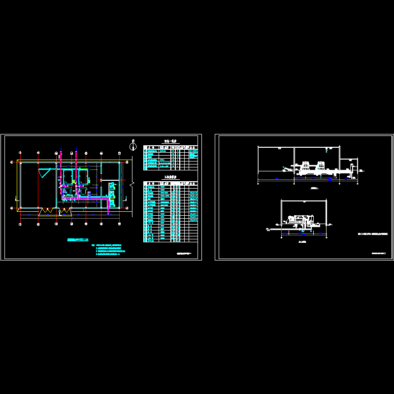 污泥浓缩脱水机房施工图.dwg