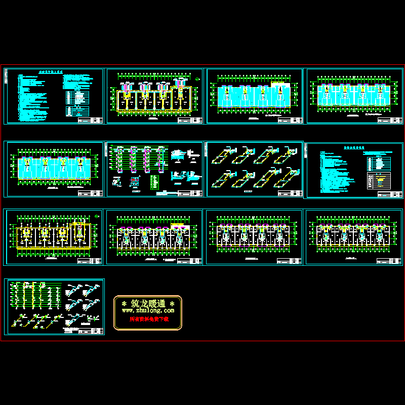 商住楼水暖CAD施工图纸.dwg - 1