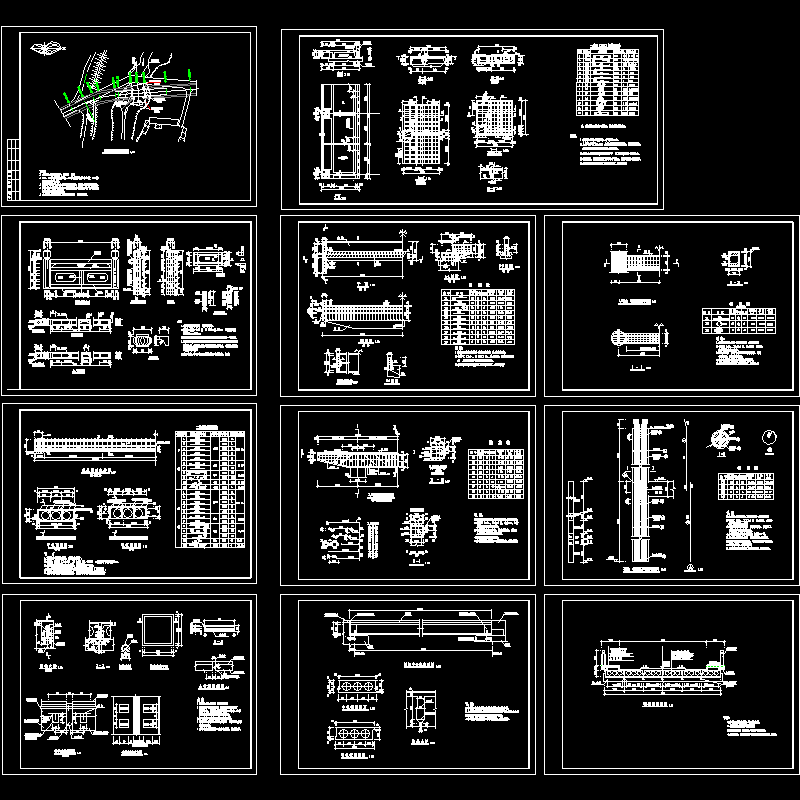 10米钢筋混凝土简支梁桥全套CAD施工图纸.dwg - 1