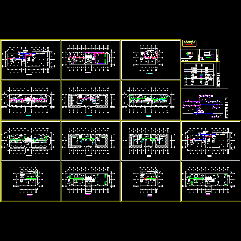 风冷水机系统布置图（18页大样图）.dwg - 1