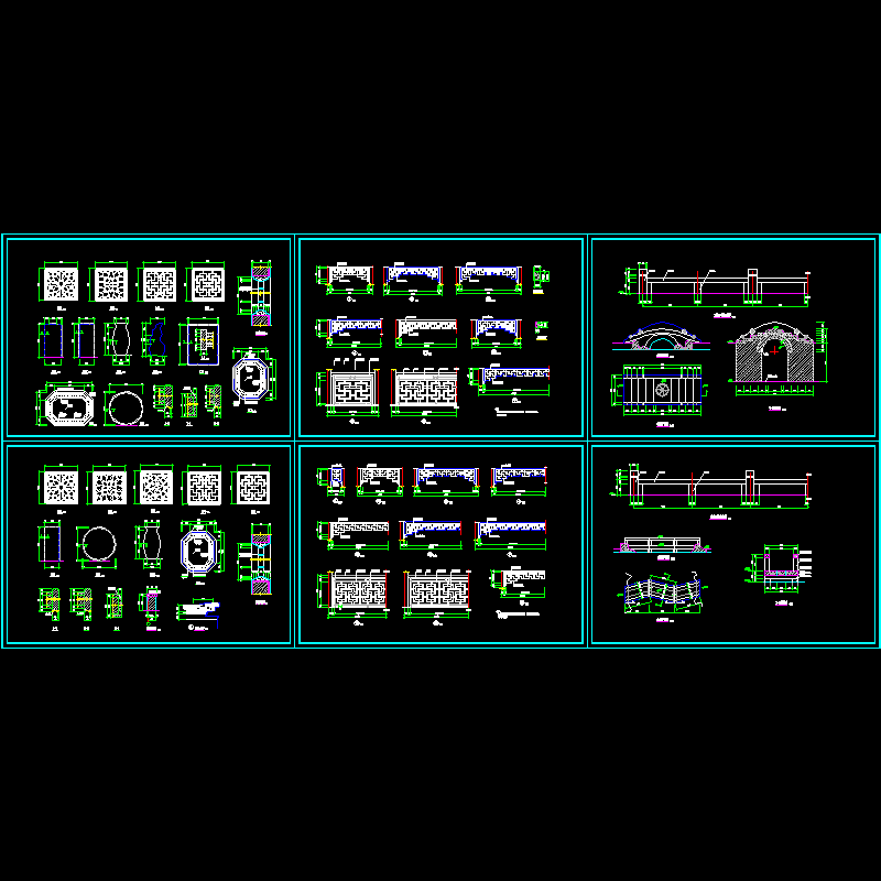 古桥诺干经典样式CAD施工图纸.dwg - 1