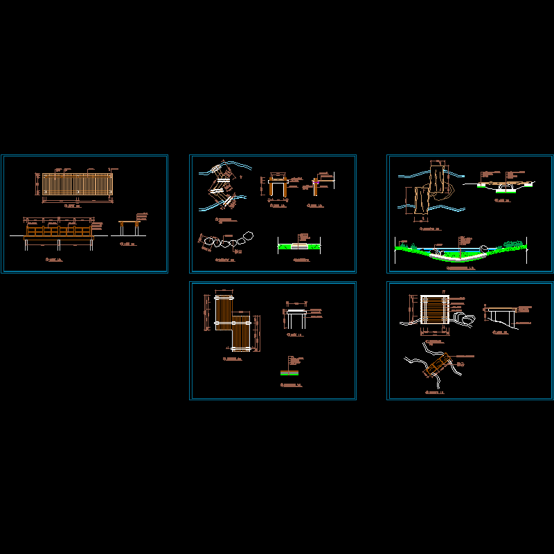 郊野公园休憩区CAD施工图纸(基础详图)(dwg) - 1