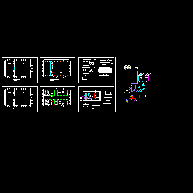 厂房空调施工CAD图纸，共7张图纸 - 1