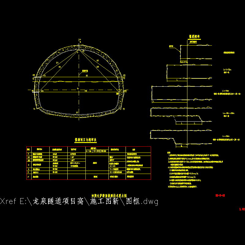 42初期支护断面量测技术要点图.dwg