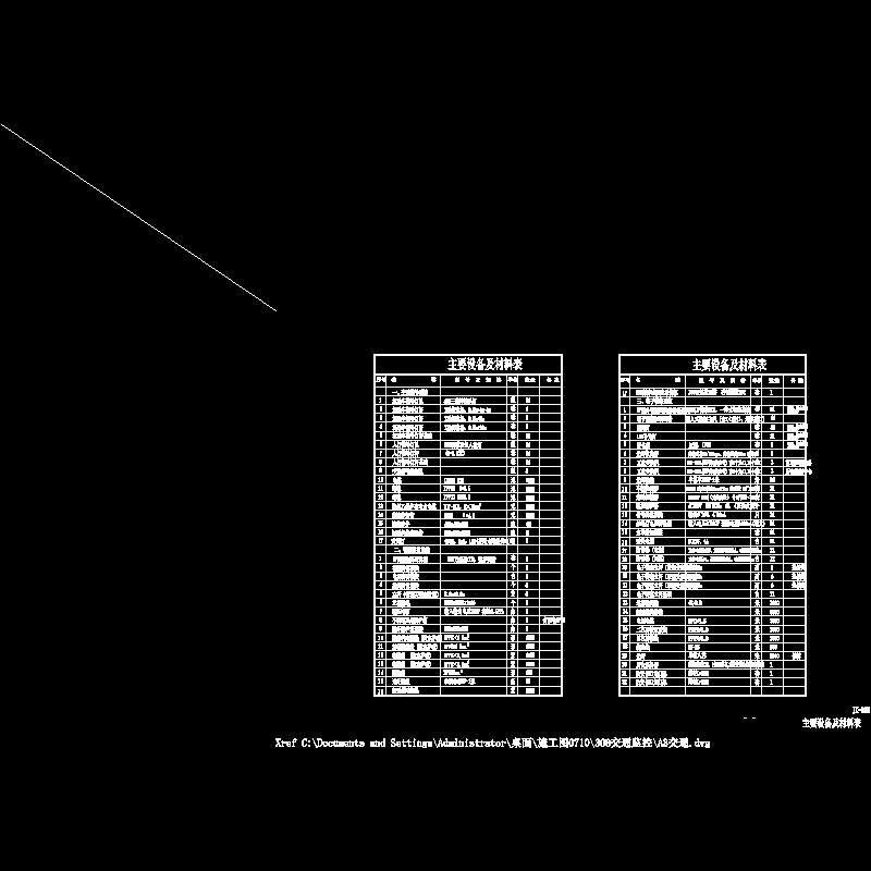 jk-002 主要设备及材料表.dwg