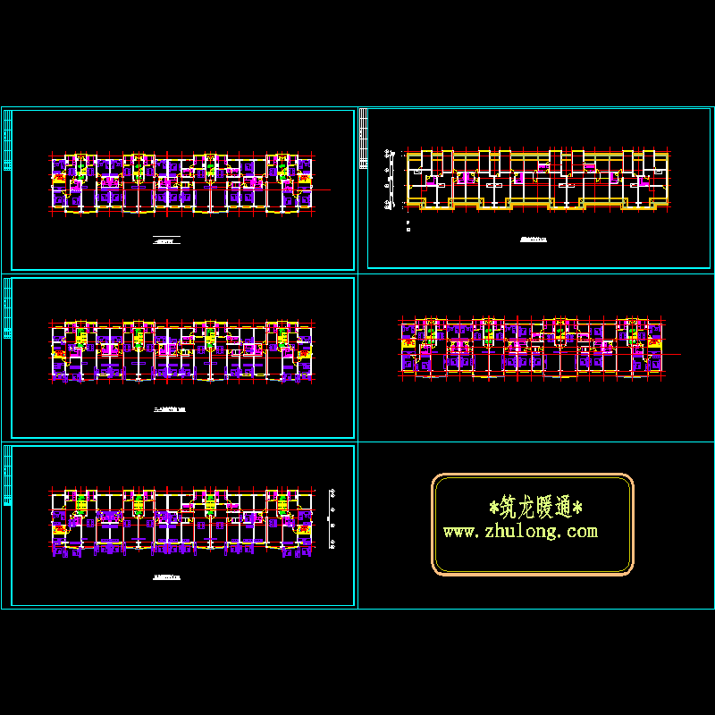 专家公寓采暖设计施工图纸和平面布置图 - 1