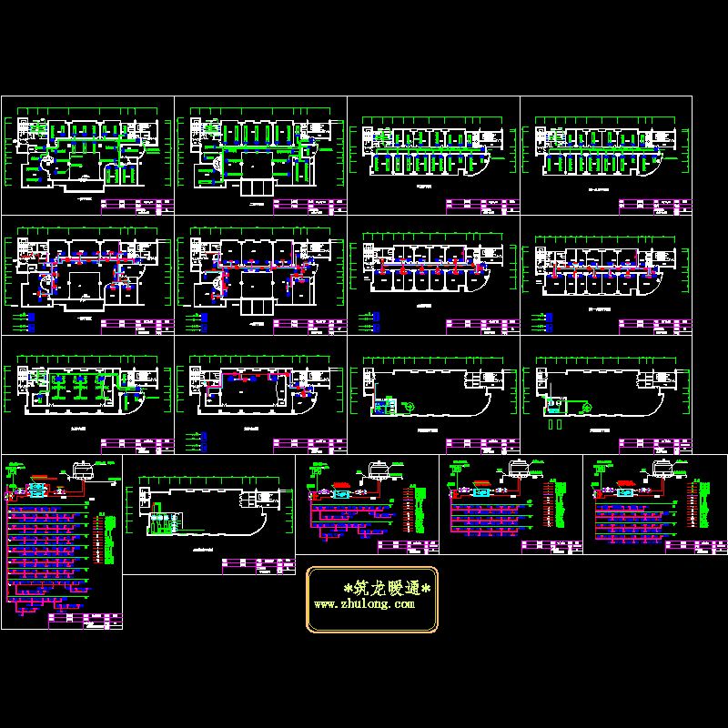 办公楼中央空调设计图（17页图纸）.dwg - 1