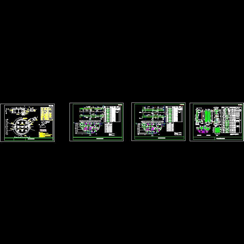 500立方圆形蓄水池设计CAD图纸.dwg - 1