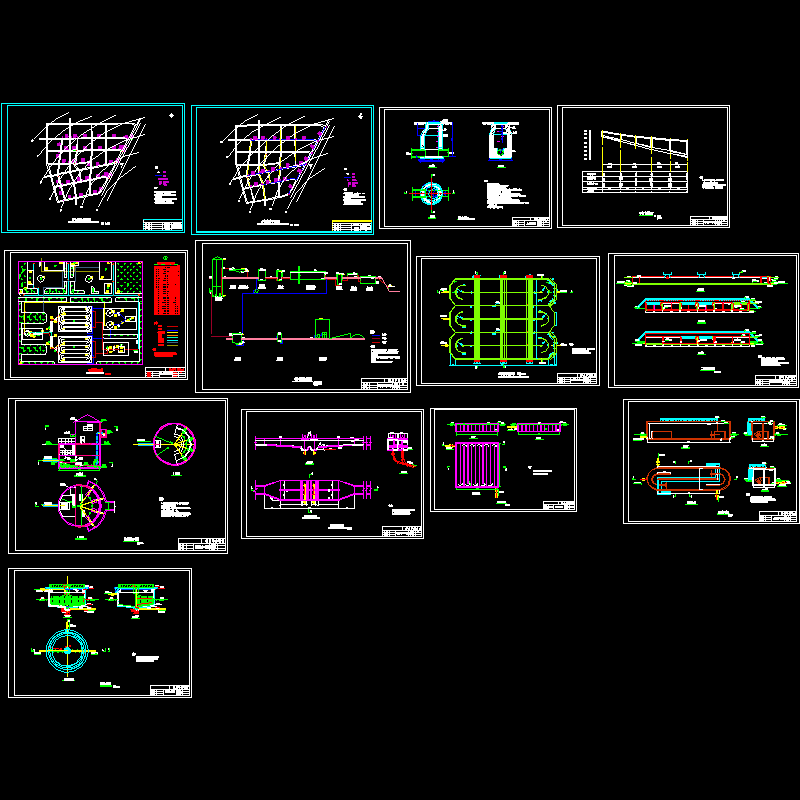 污水处理厂设计CAD（毕业设计方案）.dwg - 1