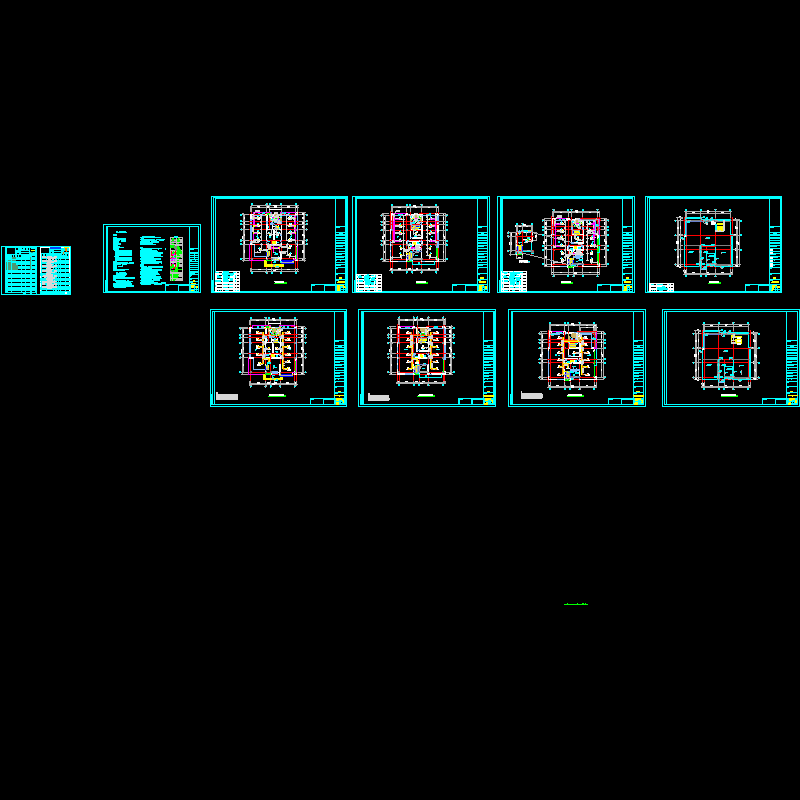 4层办公楼空调平面图纸.dwg - 1