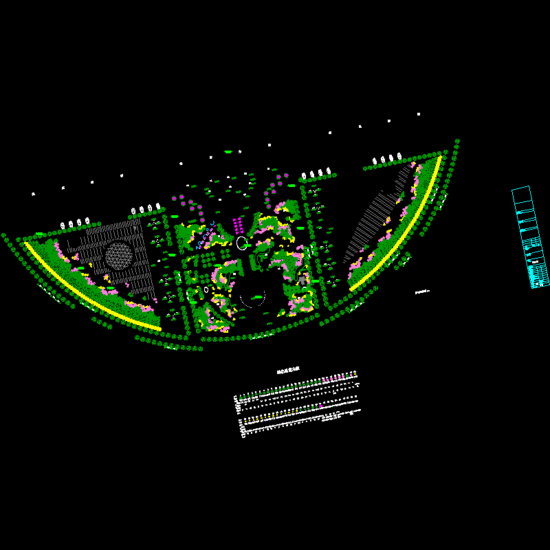 城市广场环境景观种植平面.dwg - 1