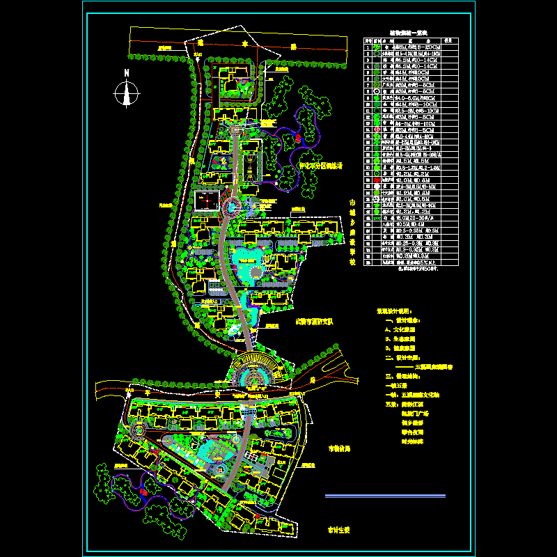 小区景观设计方案CAD图纸 - 1