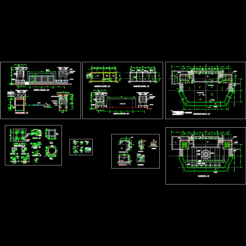 广场舞台详细CAD施工图纸 - 1
